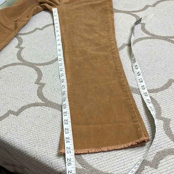 Madewell Cali Demi Boot Tan Corduroy Button-Fly Pants, size 25 - Picture 9 of 17